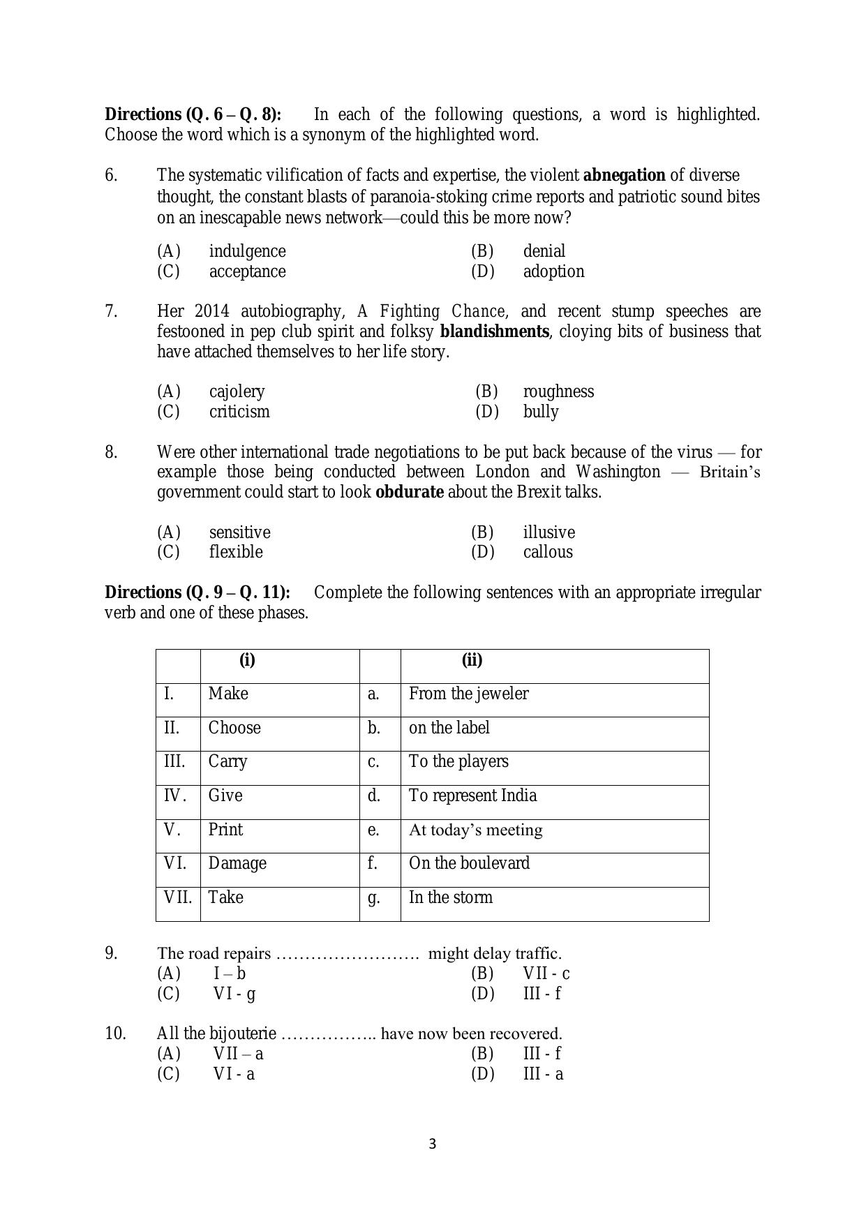 AILET 2020 Question Paper for BA LLB - Page 3