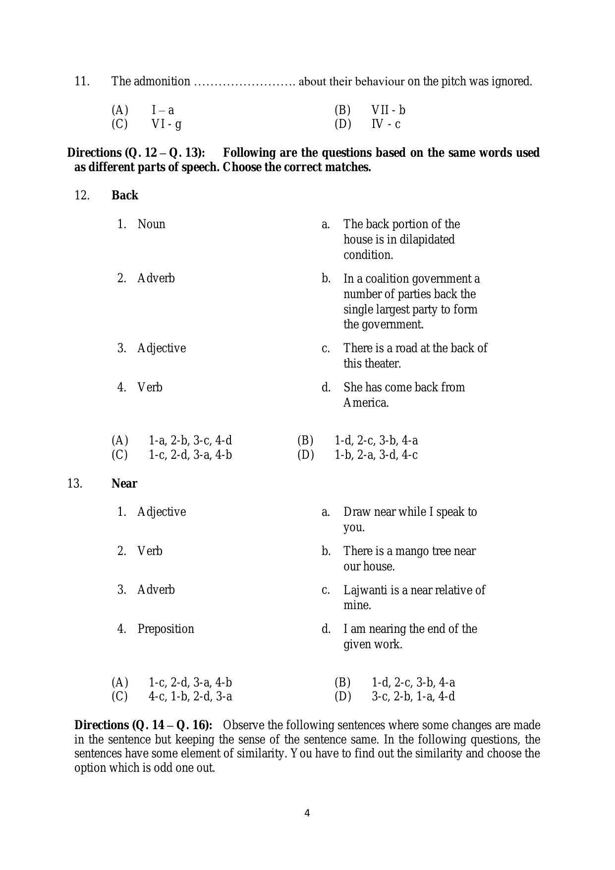 AILET 2020 Question Paper for BA LLB - Page 4