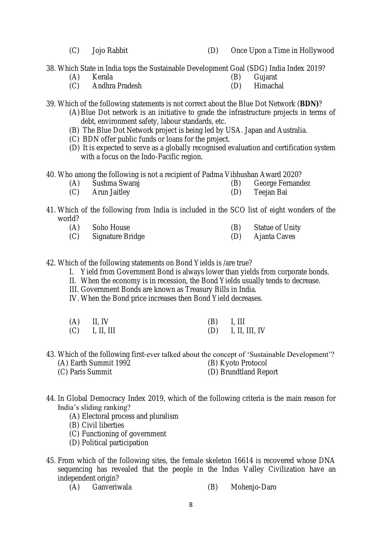 AILET 2020 Question Paper for BA LLB - Page 8