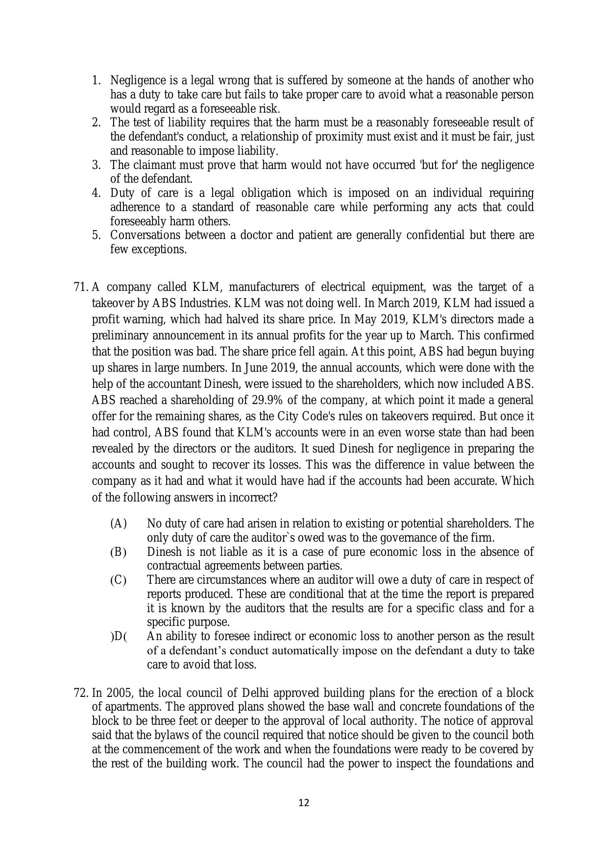 AILET 2020 Question Paper for BA LLB - Page 12