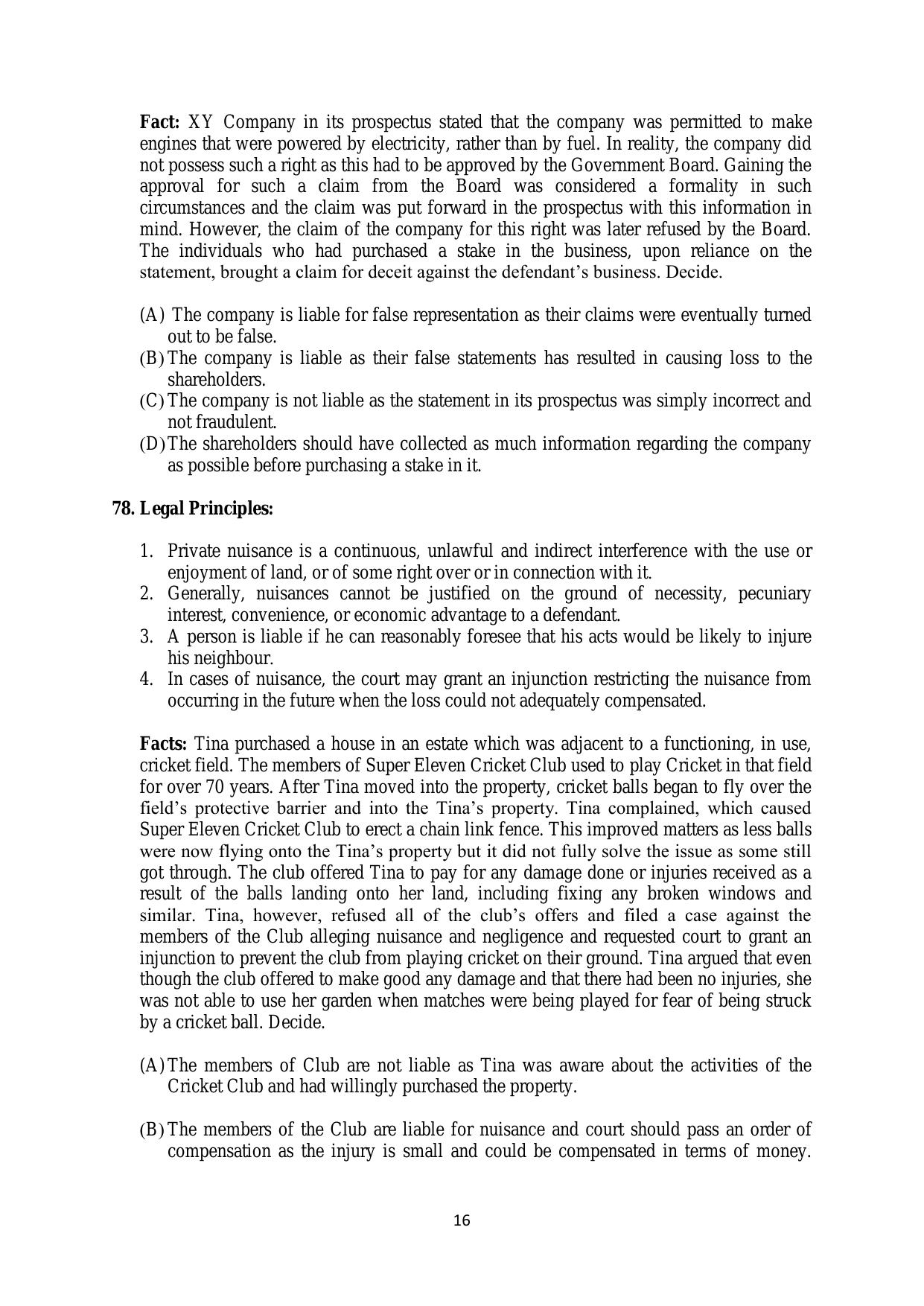 AILET 2020 Question Paper for BA LLB - Page 16