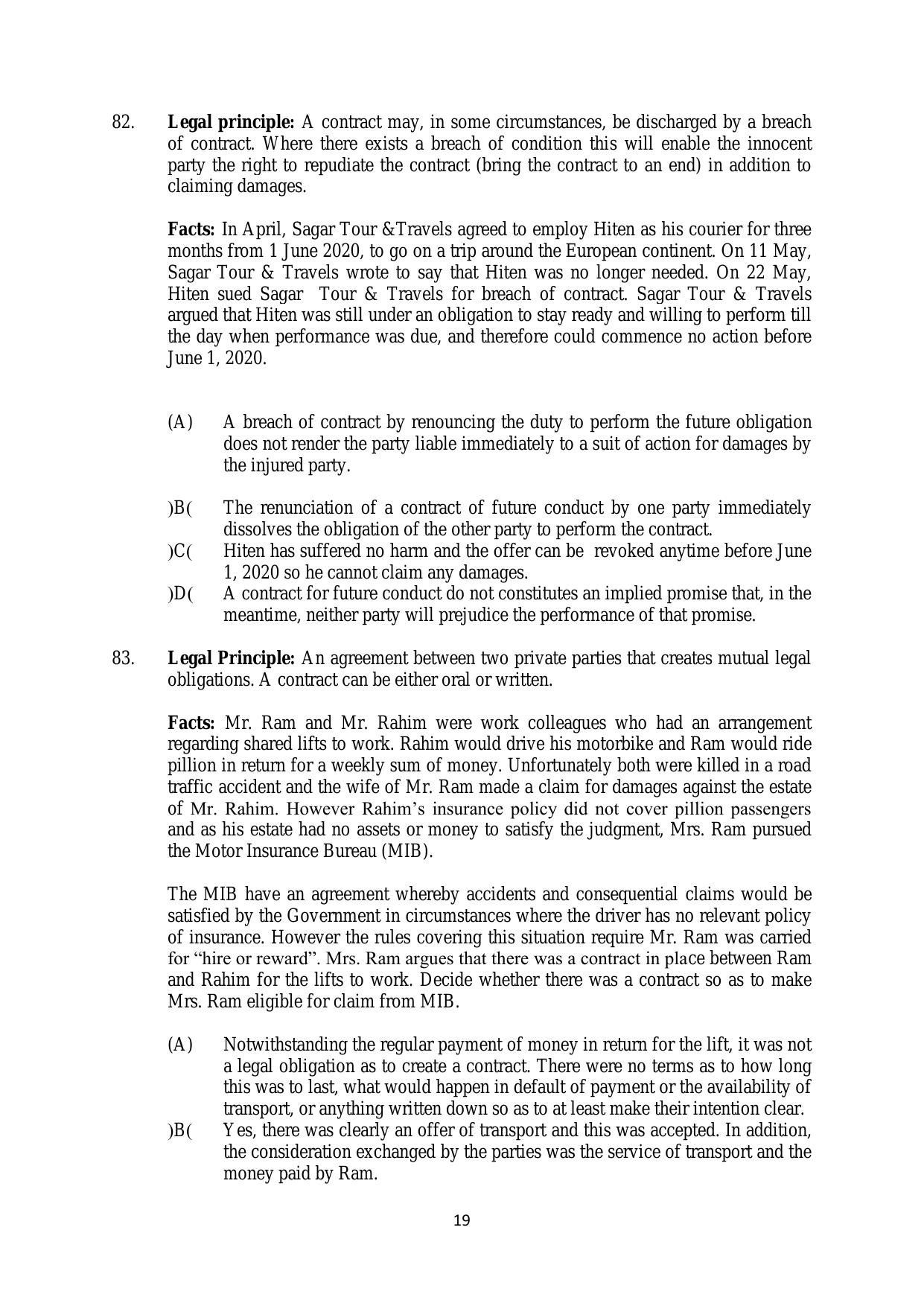 AILET 2020 Question Paper for BA LLB - Page 19