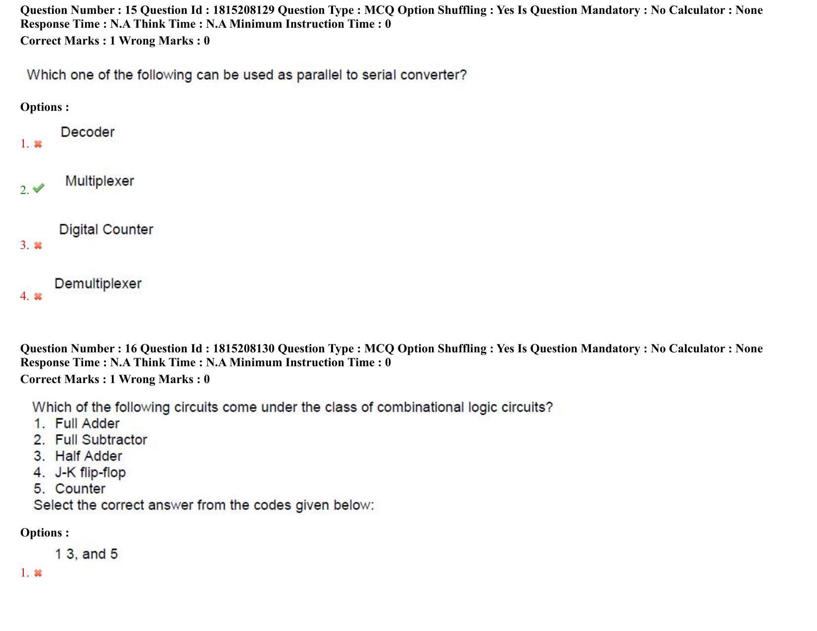 TS CPGET 2023 M Sc Electronics (Shift 1) Question Paper with Answer Key - Page 11