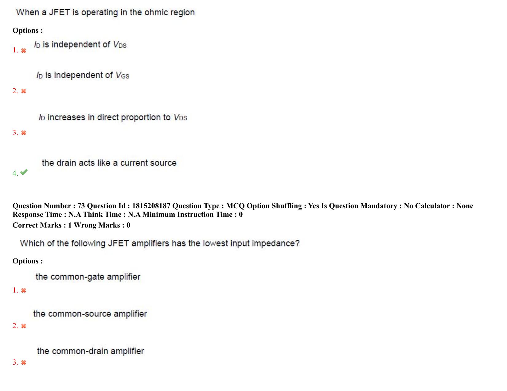 TS CPGET 2023 M Sc Electronics (Shift 1) Question Paper with Answer Key - Page 46