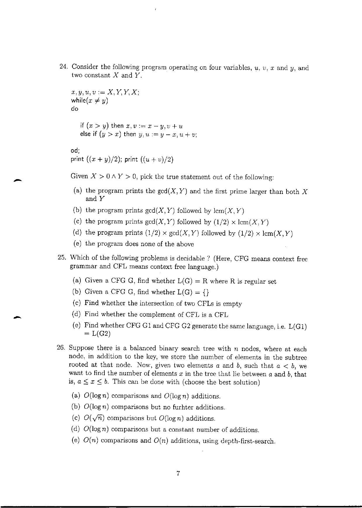 TIFR GS 2010 Computer & Systems Sciences Question Paper - Page 8