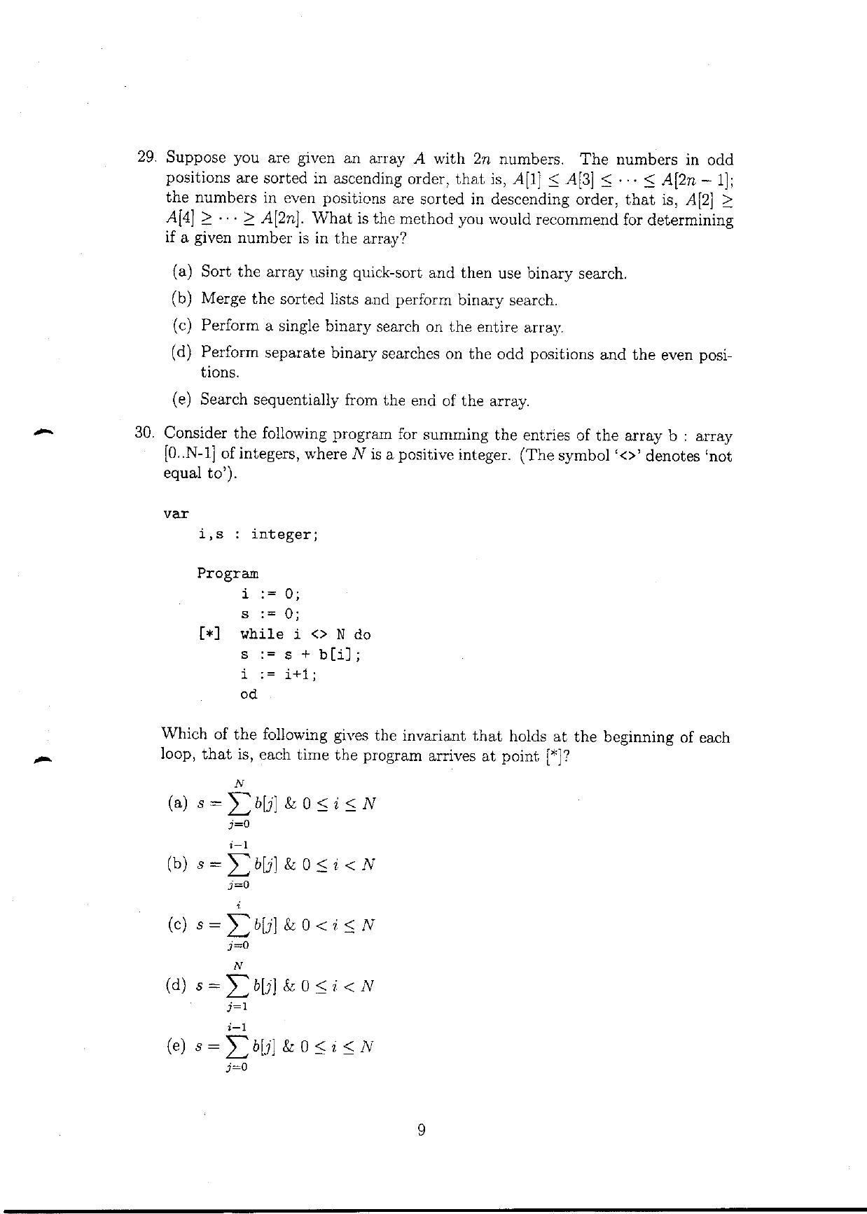 TIFR GS 2010 Computer & Systems Sciences Question Paper - Page 10