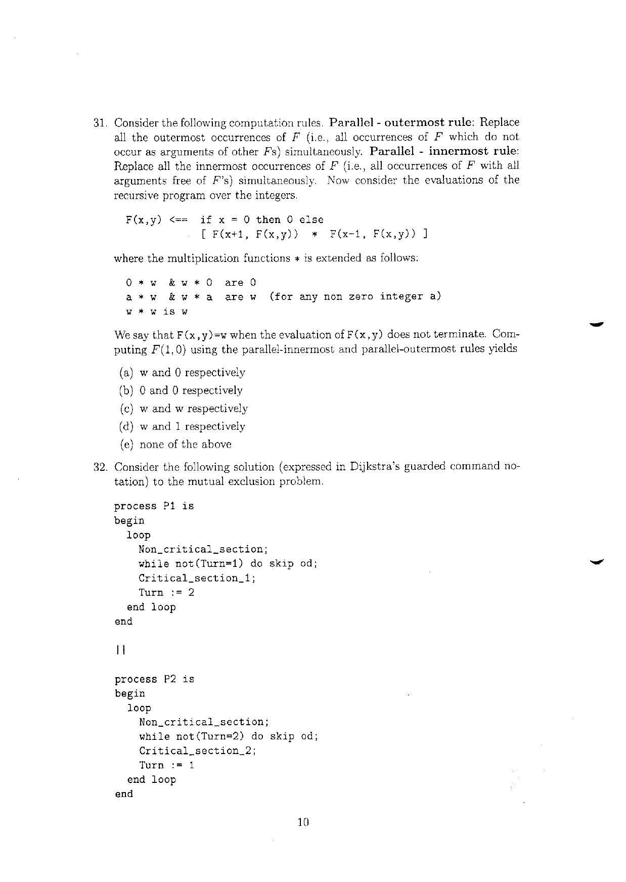 TIFR GS 2010 Computer & Systems Sciences Question Paper - Page 11