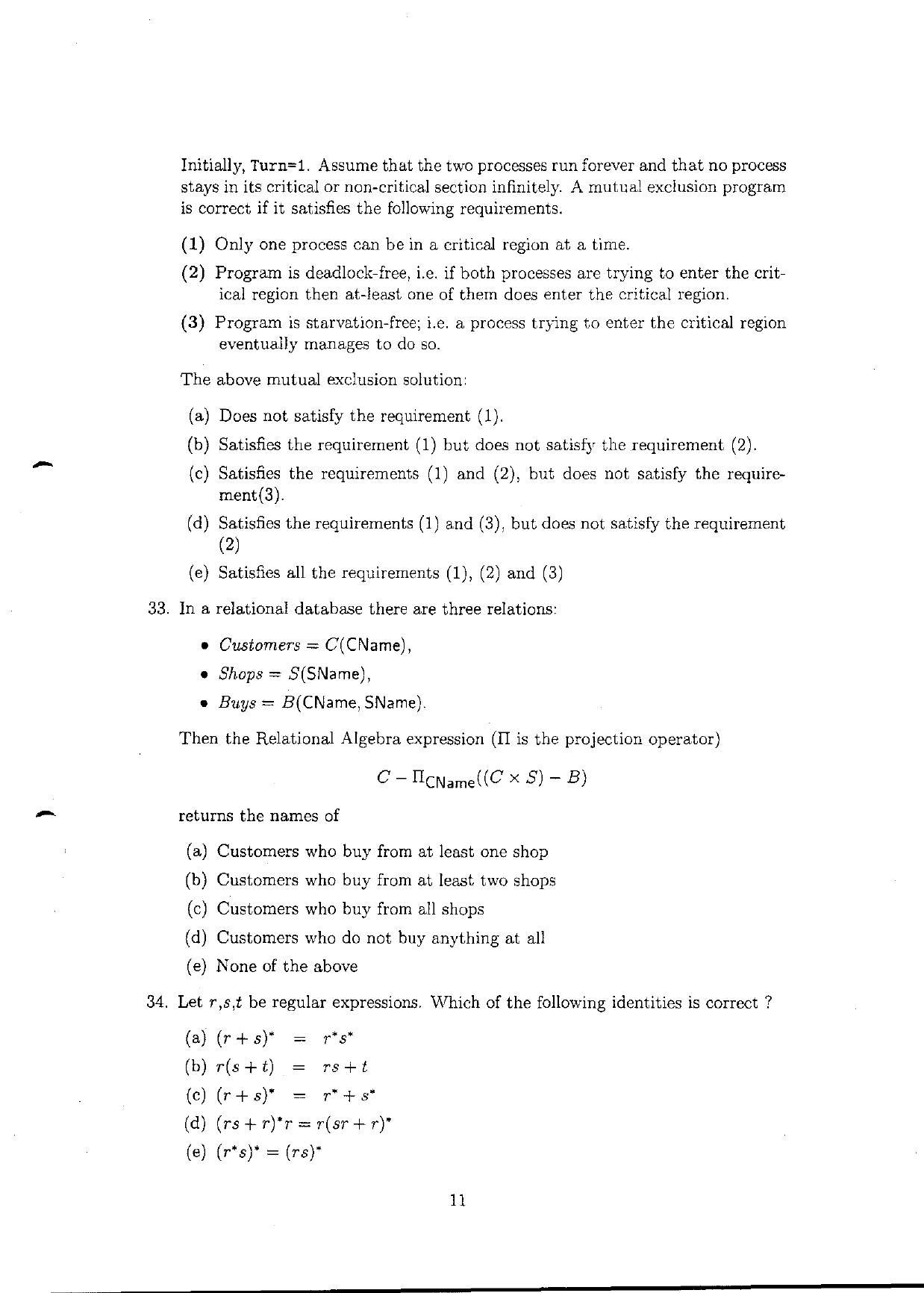 TIFR GS 2010 Computer & Systems Sciences Question Paper - Page 12