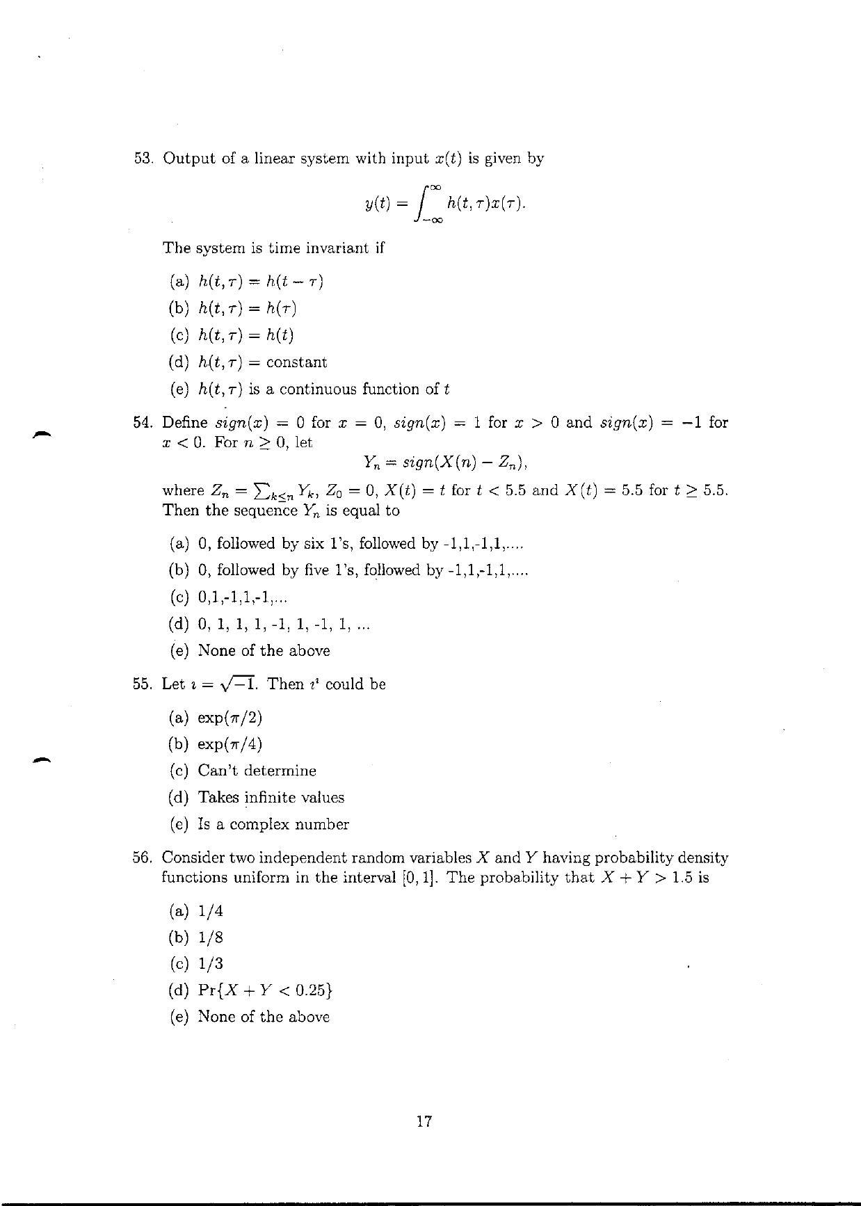 TIFR GS 2010 Computer & Systems Sciences Question Paper - Page 18