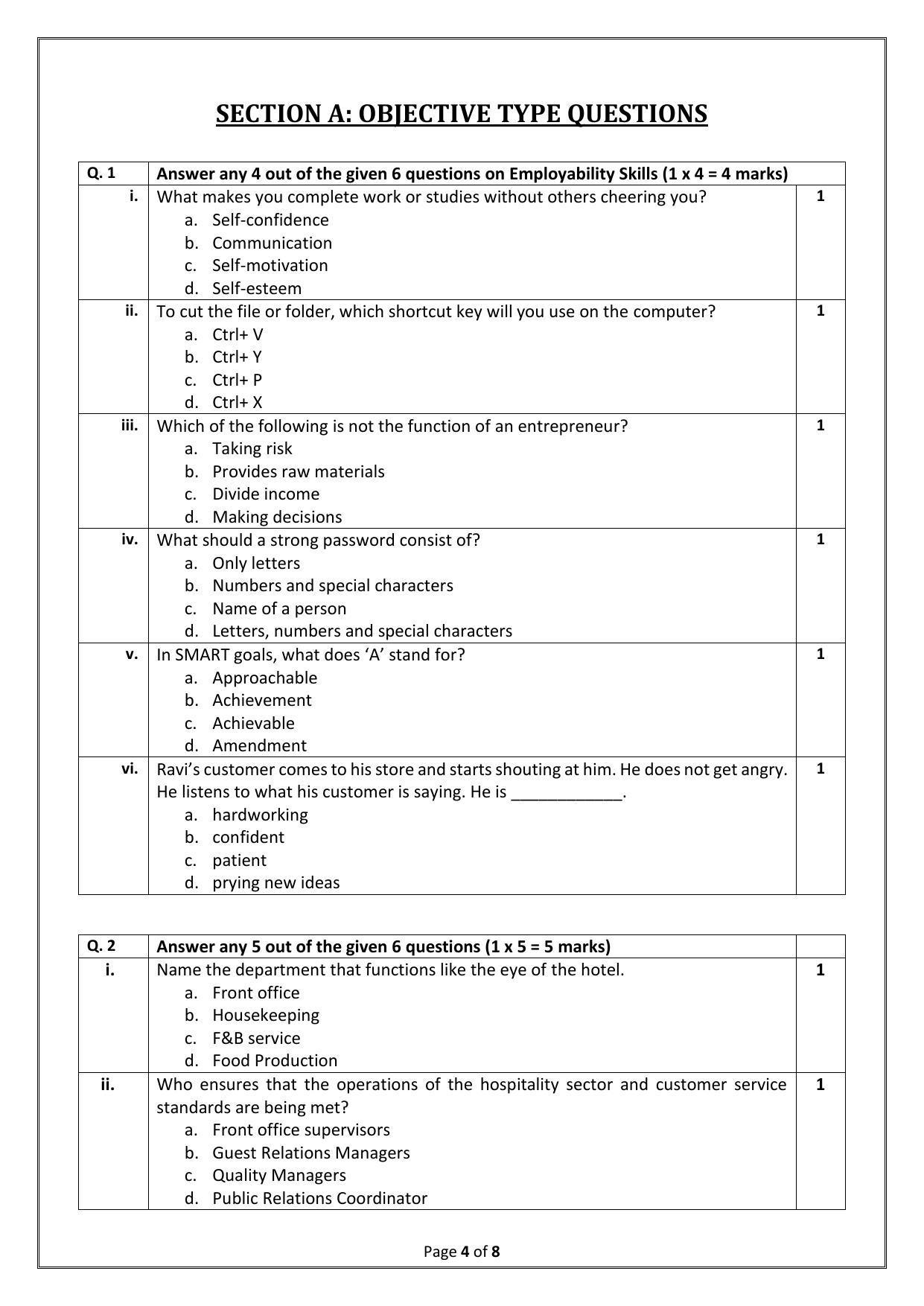 CBSE Class 9 Food Production Skill Education-Sample Paper 2024 - Page 4