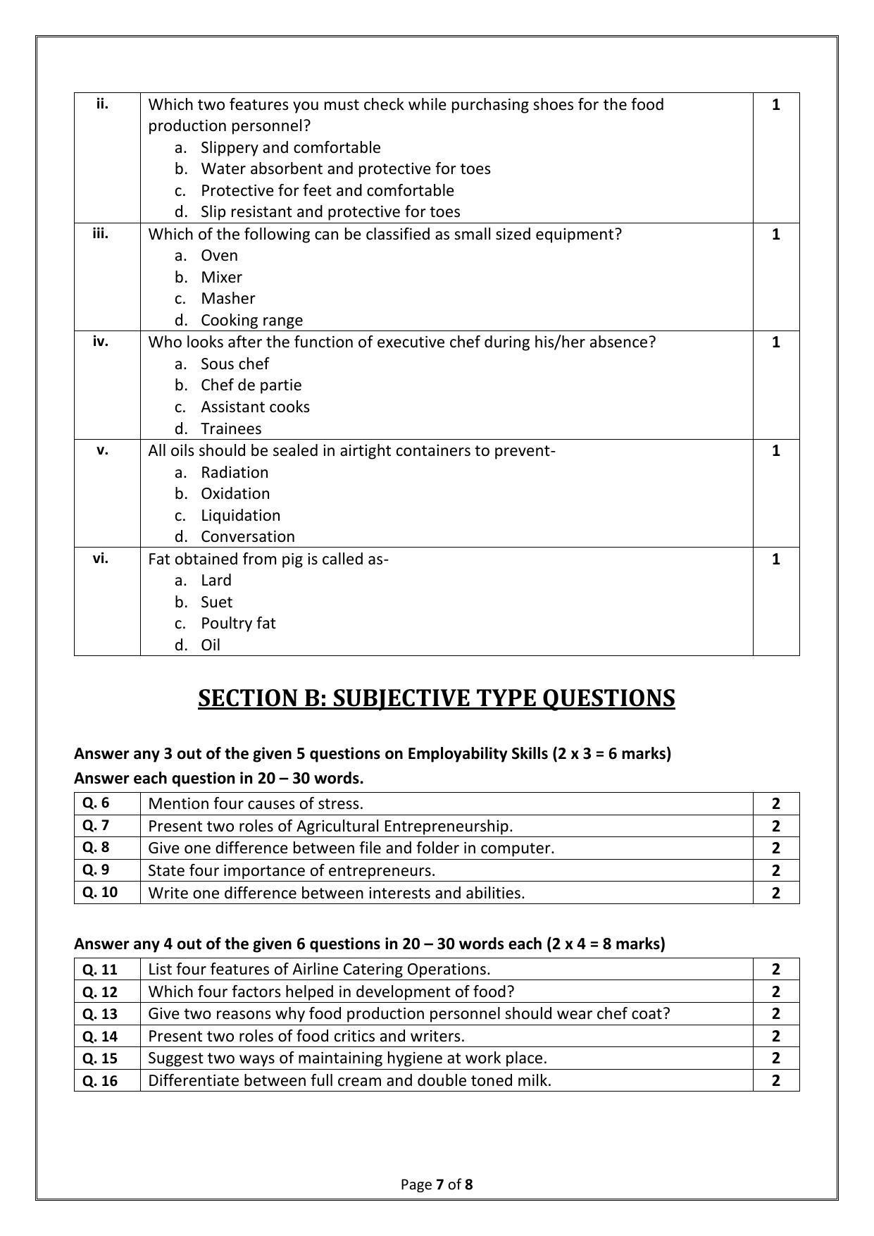 CBSE Class 9 Food Production Skill Education-Sample Paper 2024 - Page 7