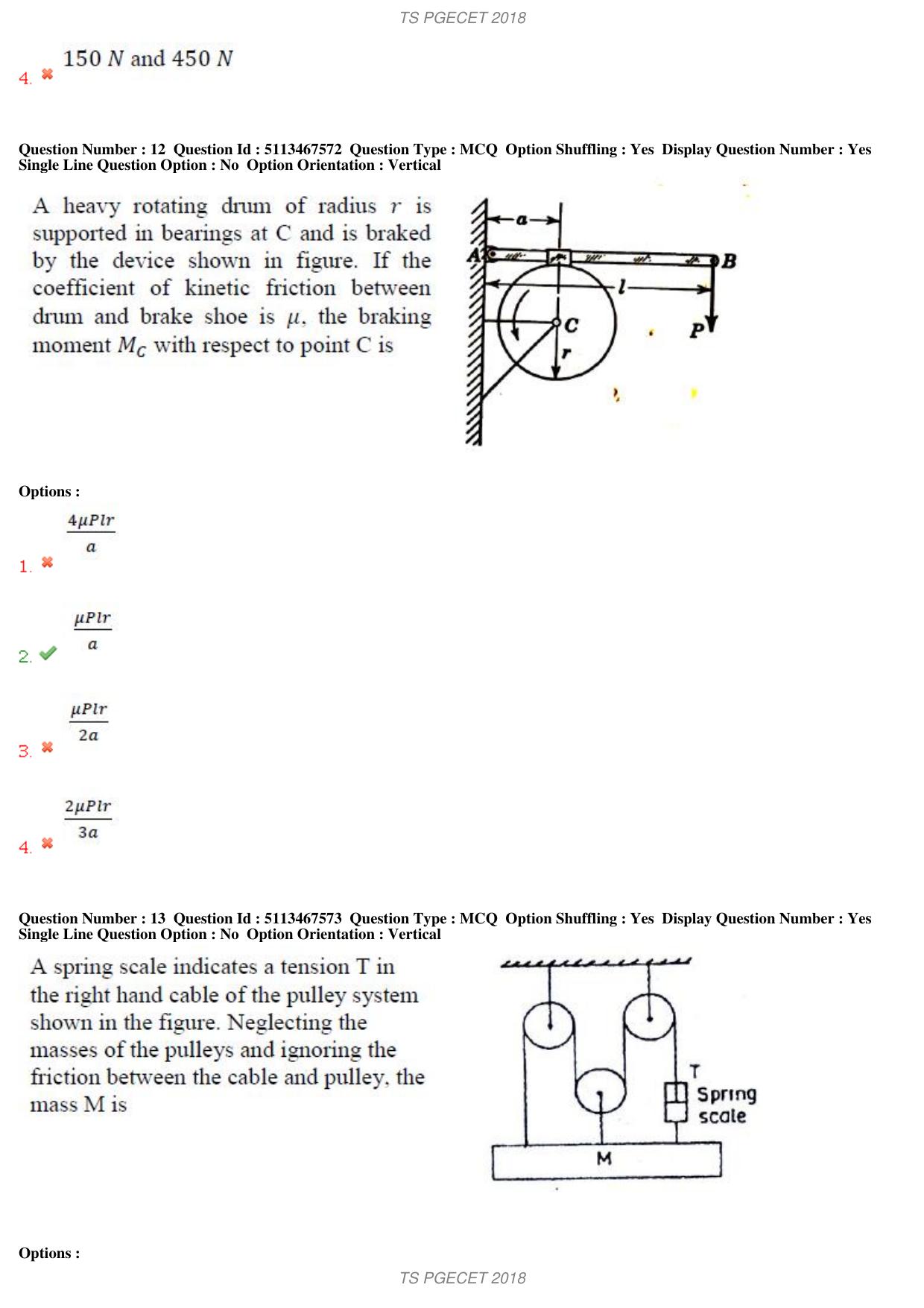 TS PGECET 2018: Mechanical Engineering Question Papers - Page 6