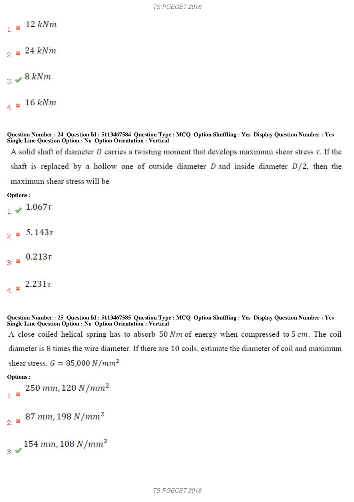 TS PGECET 2018: Mechanical Engineering Question Papers - Page 11