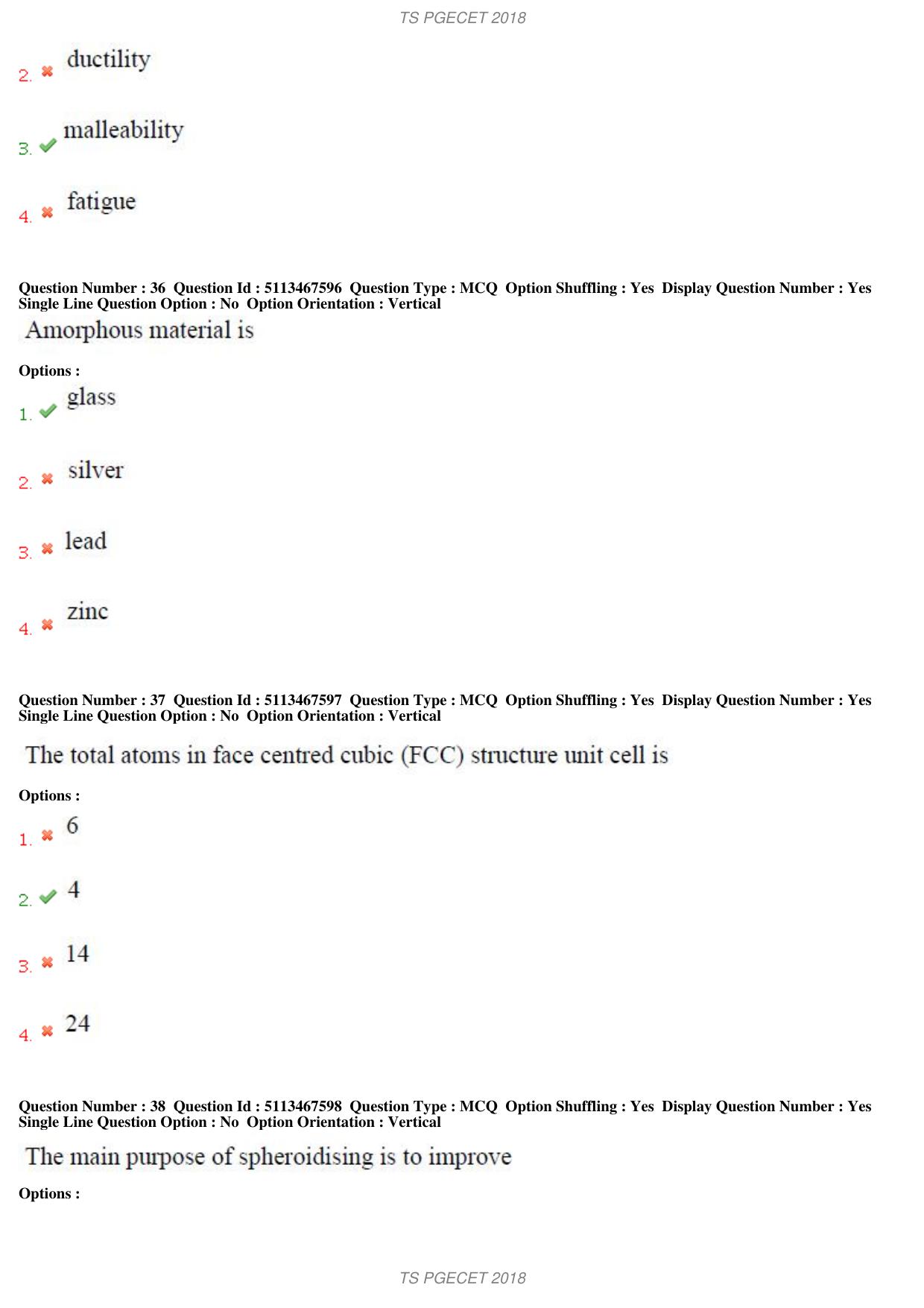 TS PGECET 2018: Mechanical Engineering Question Papers - Page 16