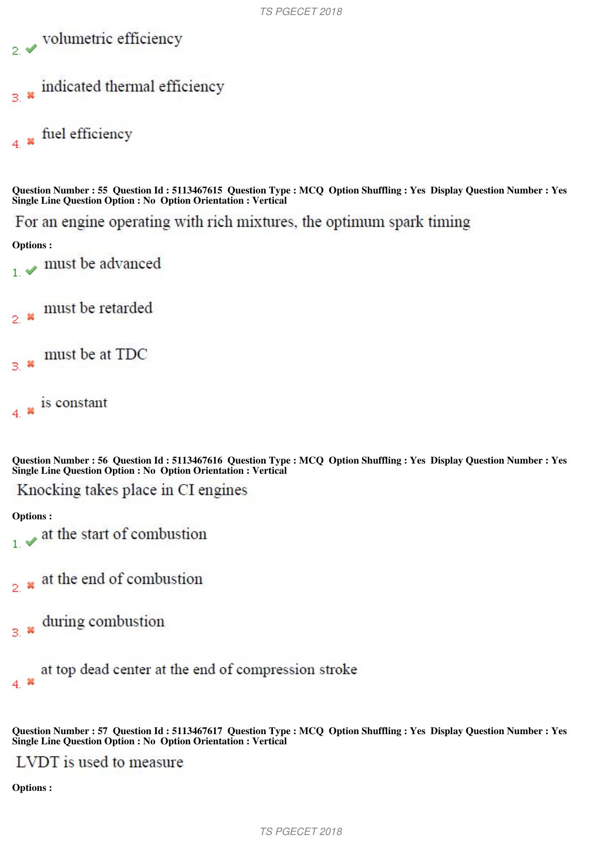 TS PGECET 2018: Mechanical Engineering Question Papers - Page 23