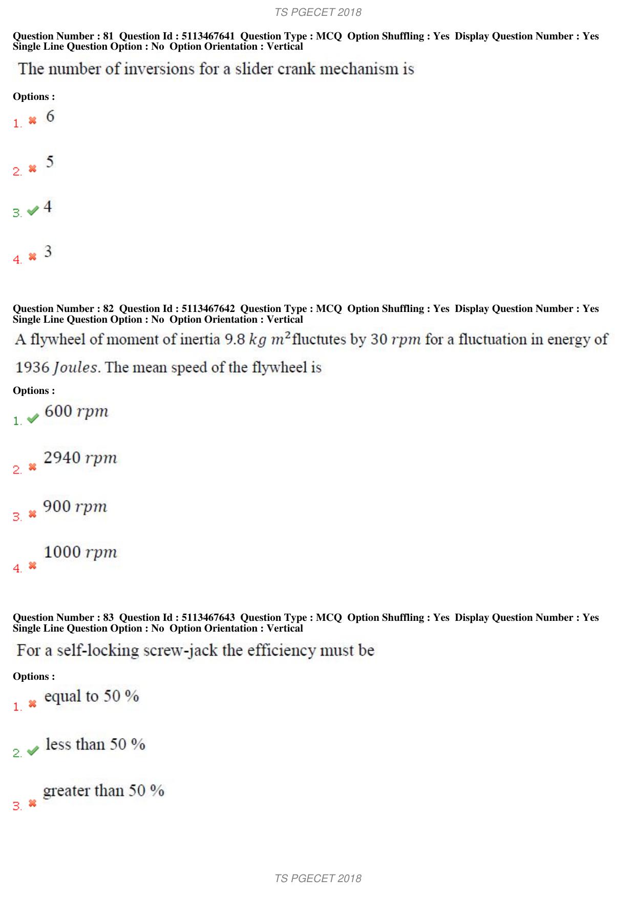 TS PGECET 2018: Mechanical Engineering Question Papers - Page 33