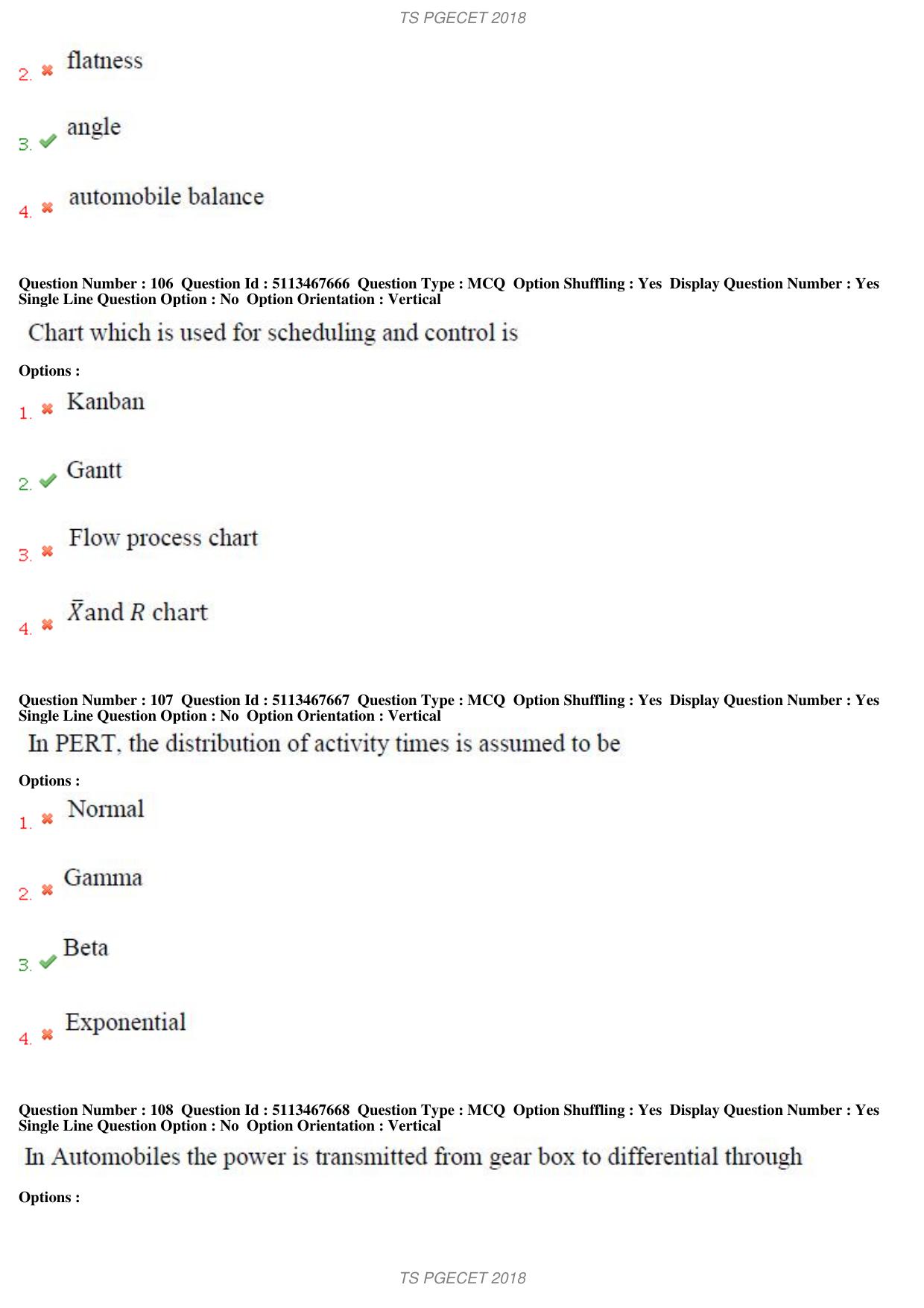 TS PGECET 2018: Mechanical Engineering Question Papers - Page 42