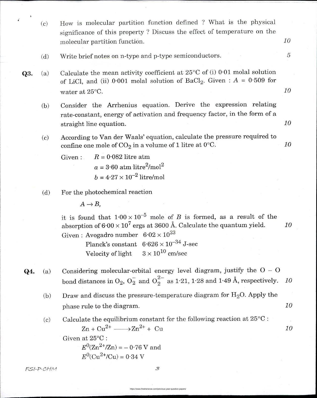 SGRDUHS 2017 B.Sc Nursing Chemistry IFS Question Papers (Paper - I) - Page 3