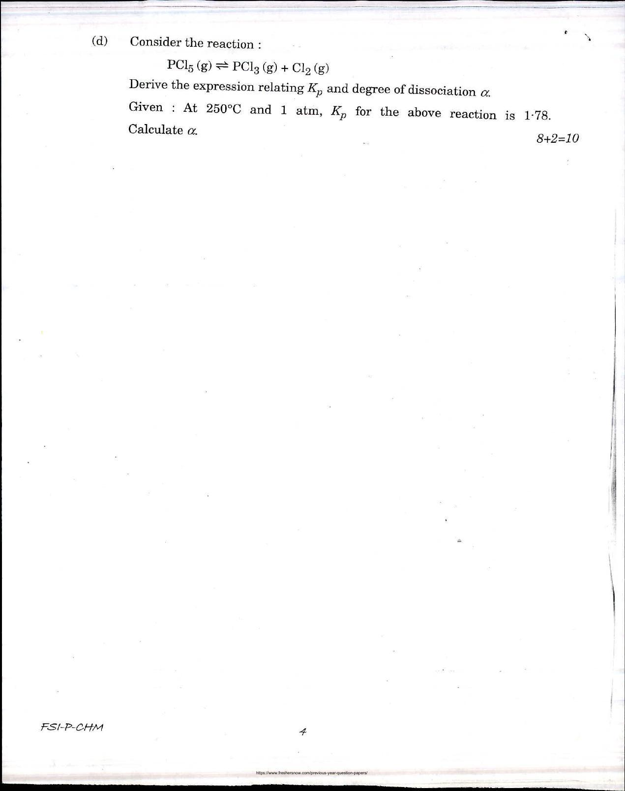 SGRDUHS 2017 B.Sc Nursing Chemistry IFS Question Papers (Paper - I) - Page 4