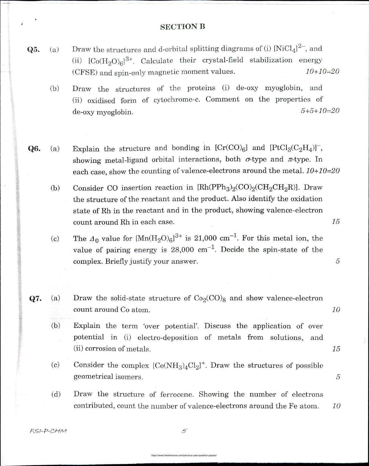 SGRDUHS 2017 B.Sc Nursing Chemistry IFS Question Papers (Paper - I) - Page 5