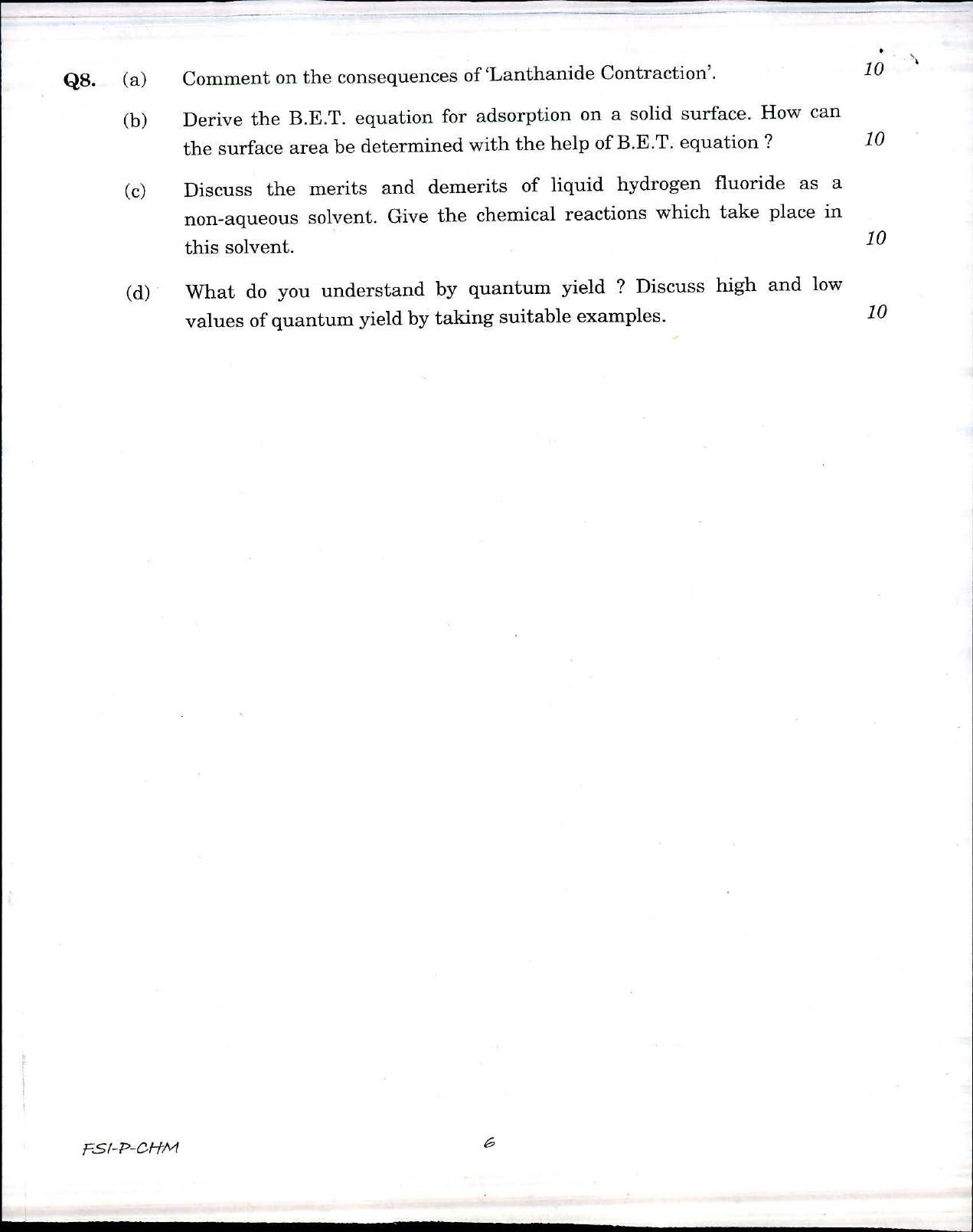 SGRDUHS 2017 B.Sc Nursing Chemistry IFS Question Papers (Paper - I) - Page 6
