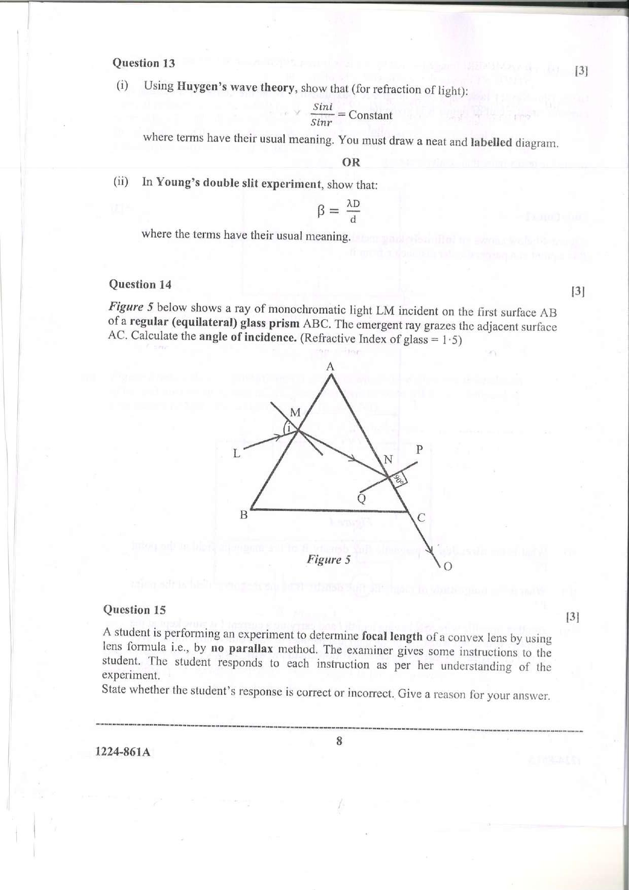 ISC Class 12 Physics 2024 Question Paper - Page 8