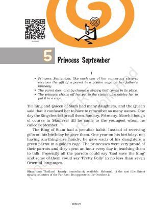 NCERT Book for Class 8 English It So Happened Chapter 5 Princess September
