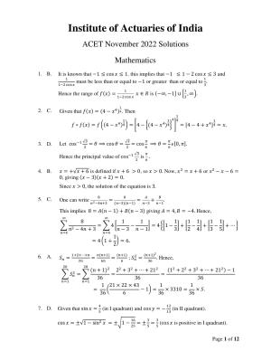 ACET November 2022 Solution