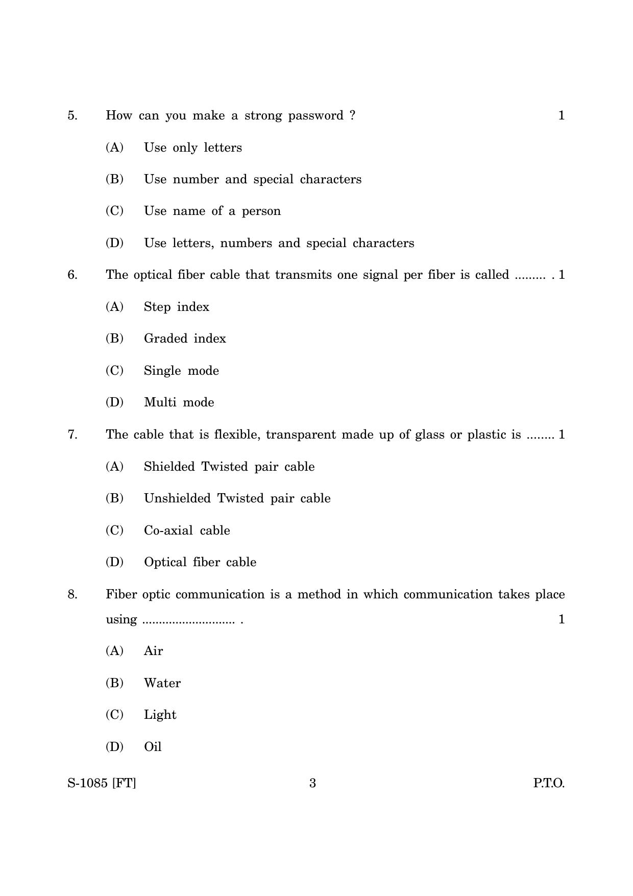 Goa Board Class 10 Telecommunication (November 2022) Question Paper - Page 3