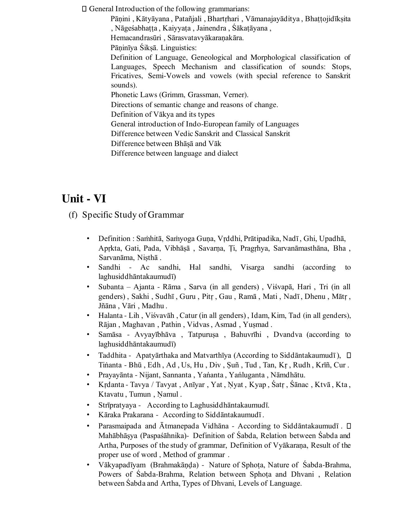 TNSET Syllabus - Sanskrit - Page 3