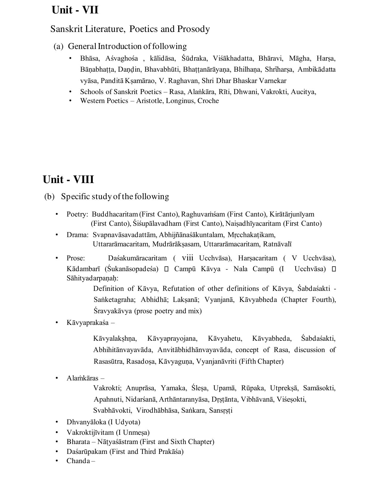 TNSET Syllabus - Sanskrit - Page 4