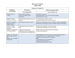 NIOS Class 12 Tourism Syllabus