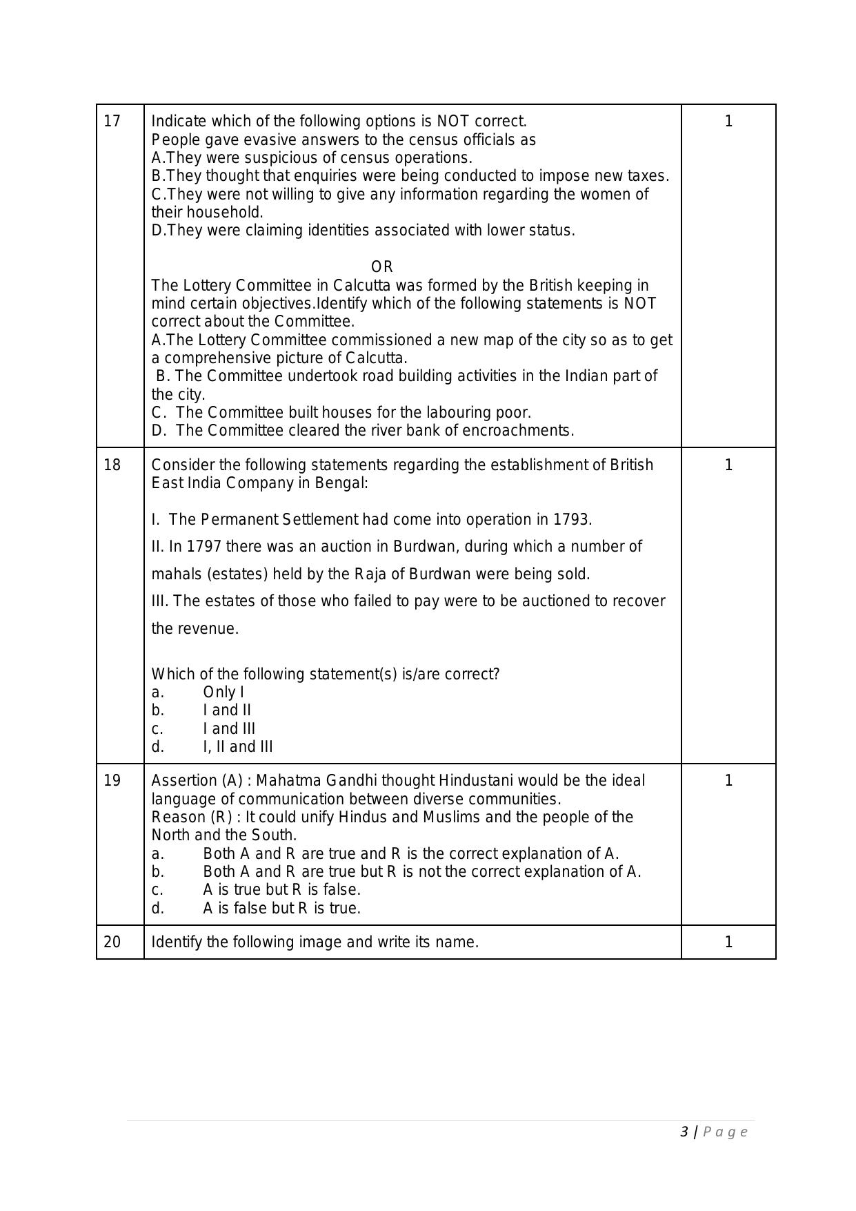 CBSE Class 12 History -Sample Paper 2019-20 - Page 3