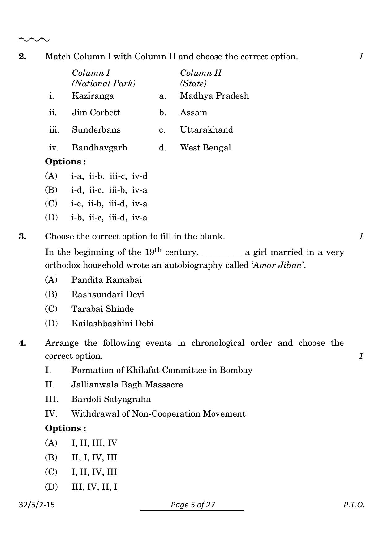 CBSE Class 10 32-5-2 Social Science 2024 Question Paper - Page 5