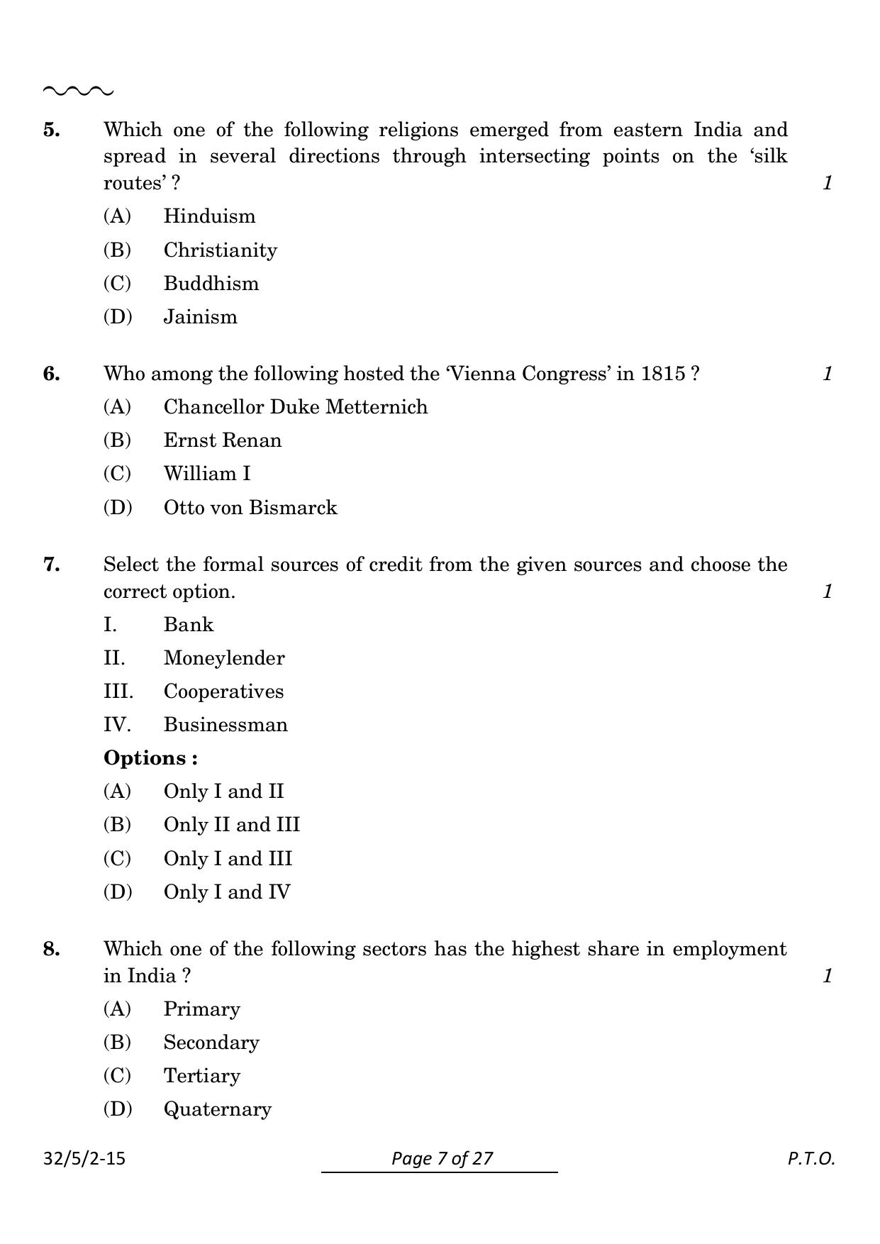 CBSE Class 10 32-5-2 Social Science 2024 Question Paper - Page 7