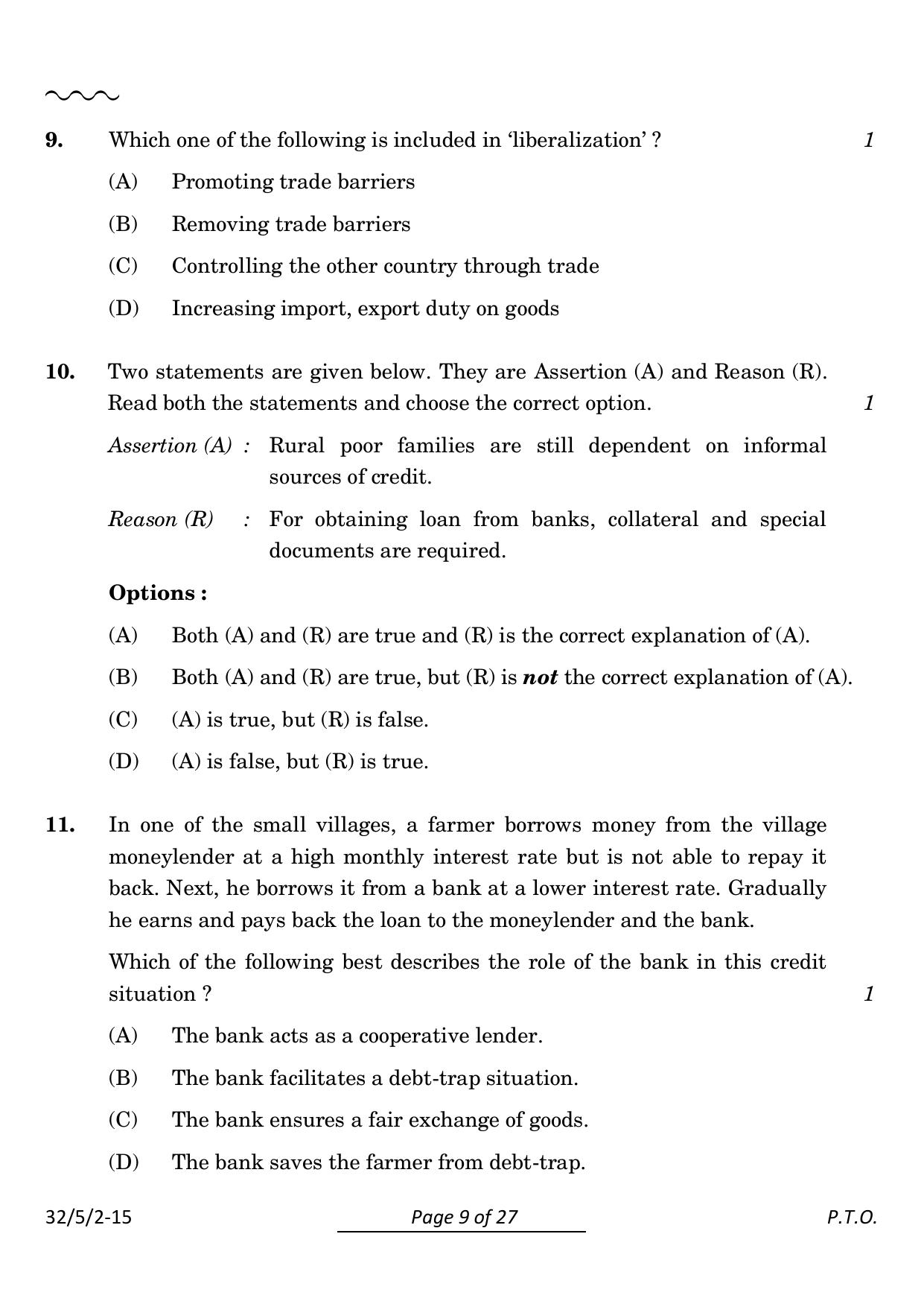 CBSE Class 10 32-5-2 Social Science 2024 Question Paper - Page 9