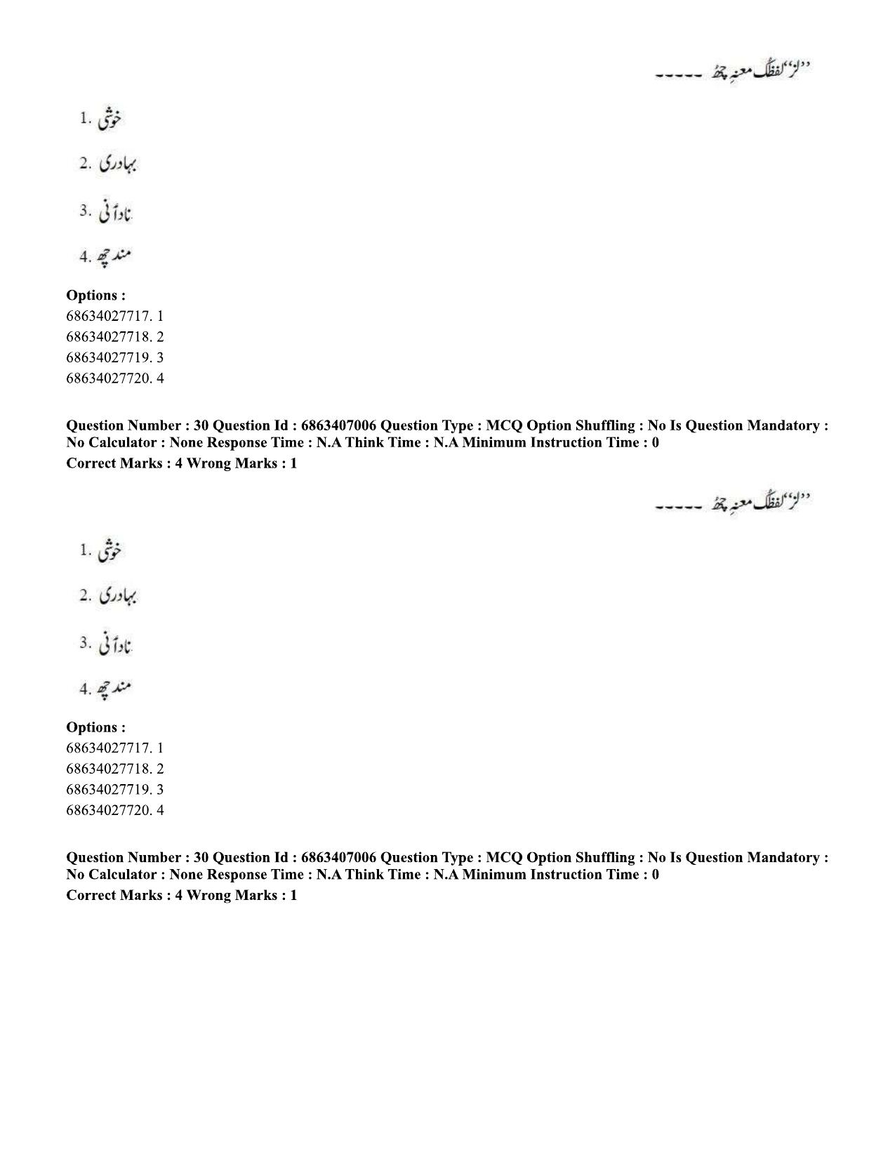 CUET PG 2023: LAQP17 – Kashmiri (Hindi)-Shift 1 (07-06-2023) Question Papers - Page 47
