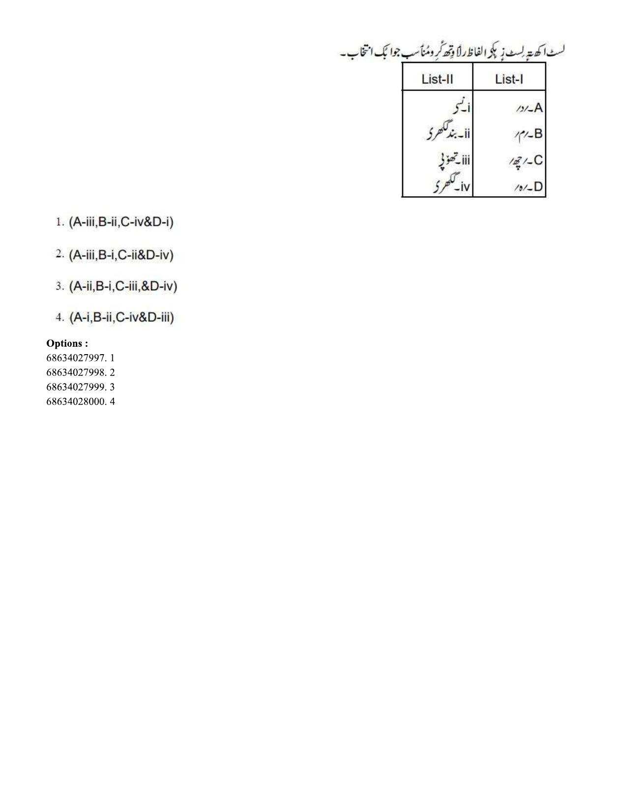 CUET PG 2023: LAQP17 – Kashmiri (Hindi)-Shift 1 (07-06-2023) Question Papers - Page 158