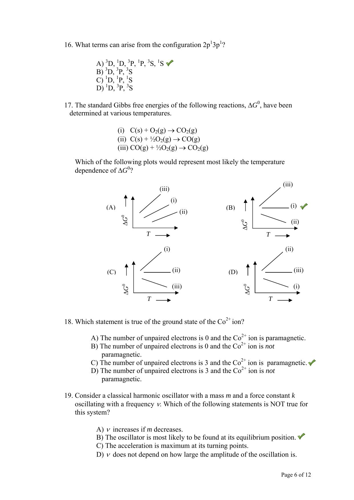TIFR GS 2013 Chemistry X Question Paper - Page 7