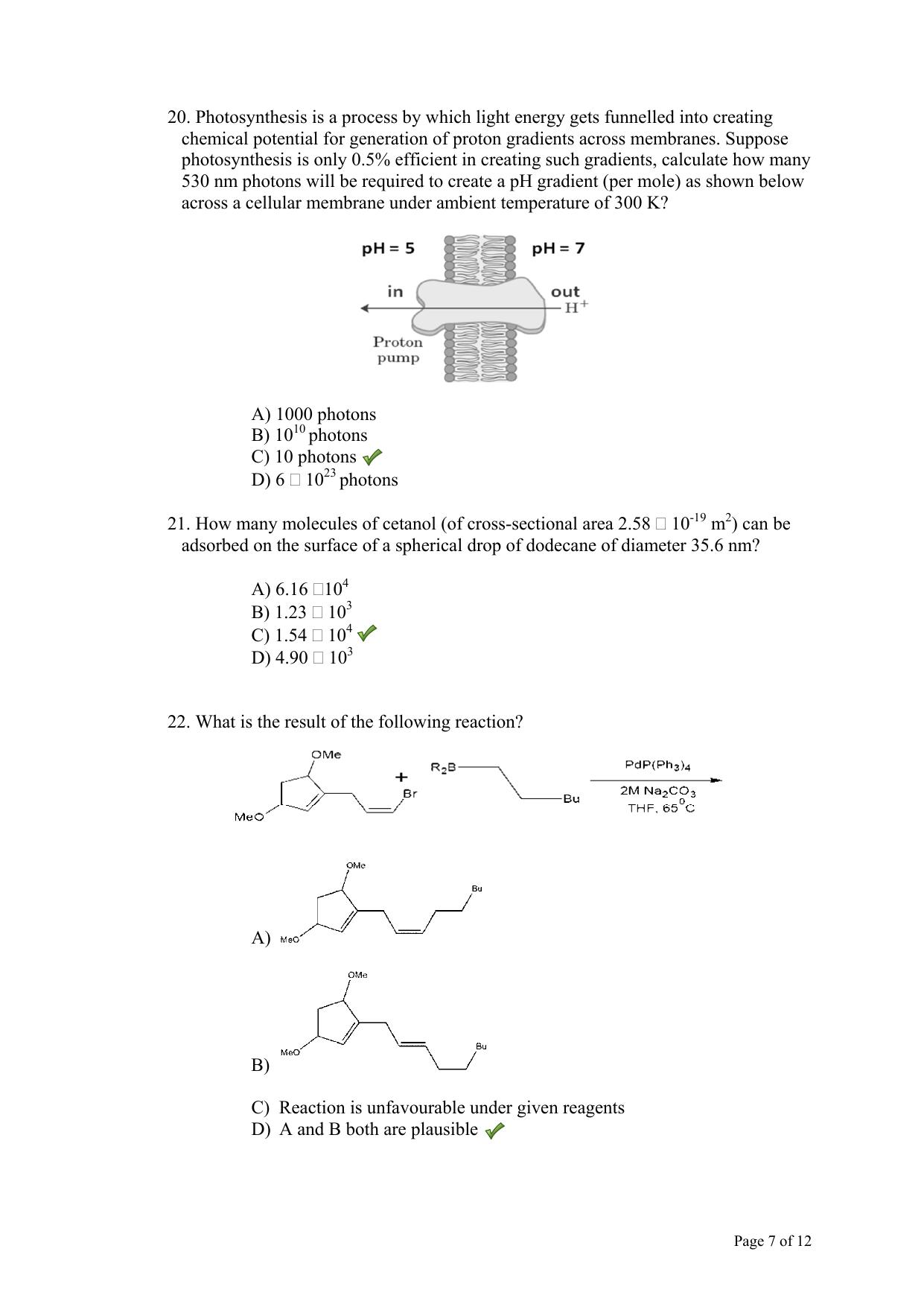 TIFR GS 2013 Chemistry X Question Paper - Page 8