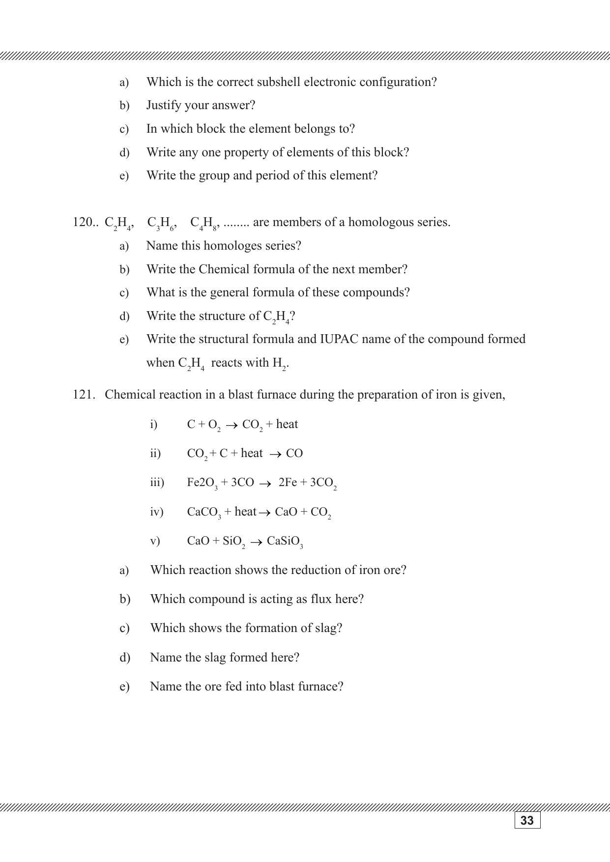 Kerala SSLC 2023 Chemistry Question Pool - Page 33