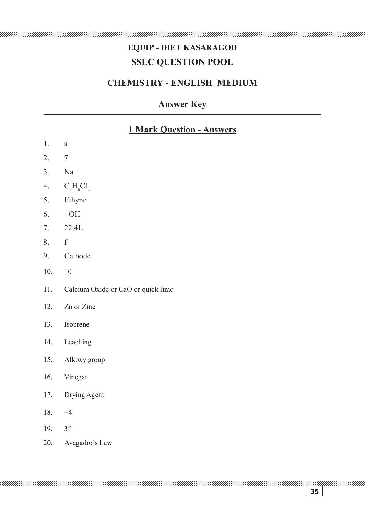 Kerala SSLC 2023 Chemistry Question Pool - Page 35