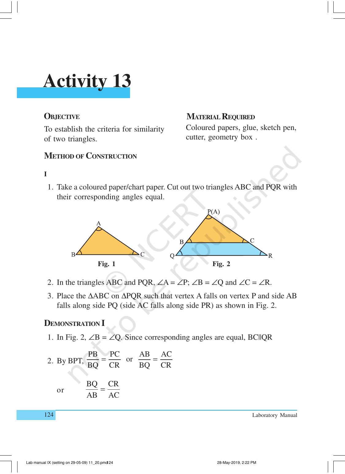 NCERT Laboratory Manuals for Class X Mathematics - Activities for Class X (11 to 20) - Page 6