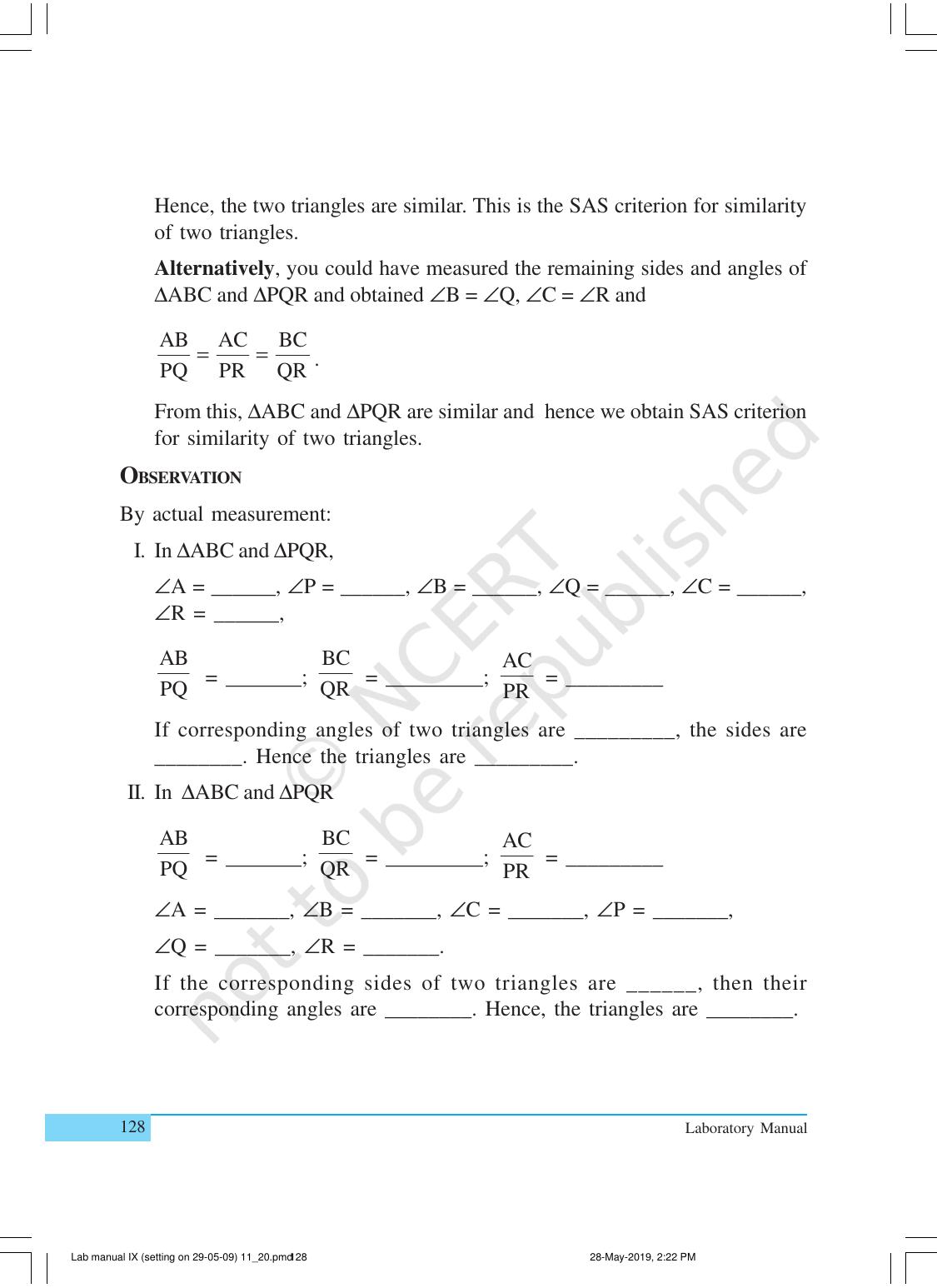 NCERT Laboratory Manuals for Class X Mathematics - Activities for Class X (11 to 20) - Page 10