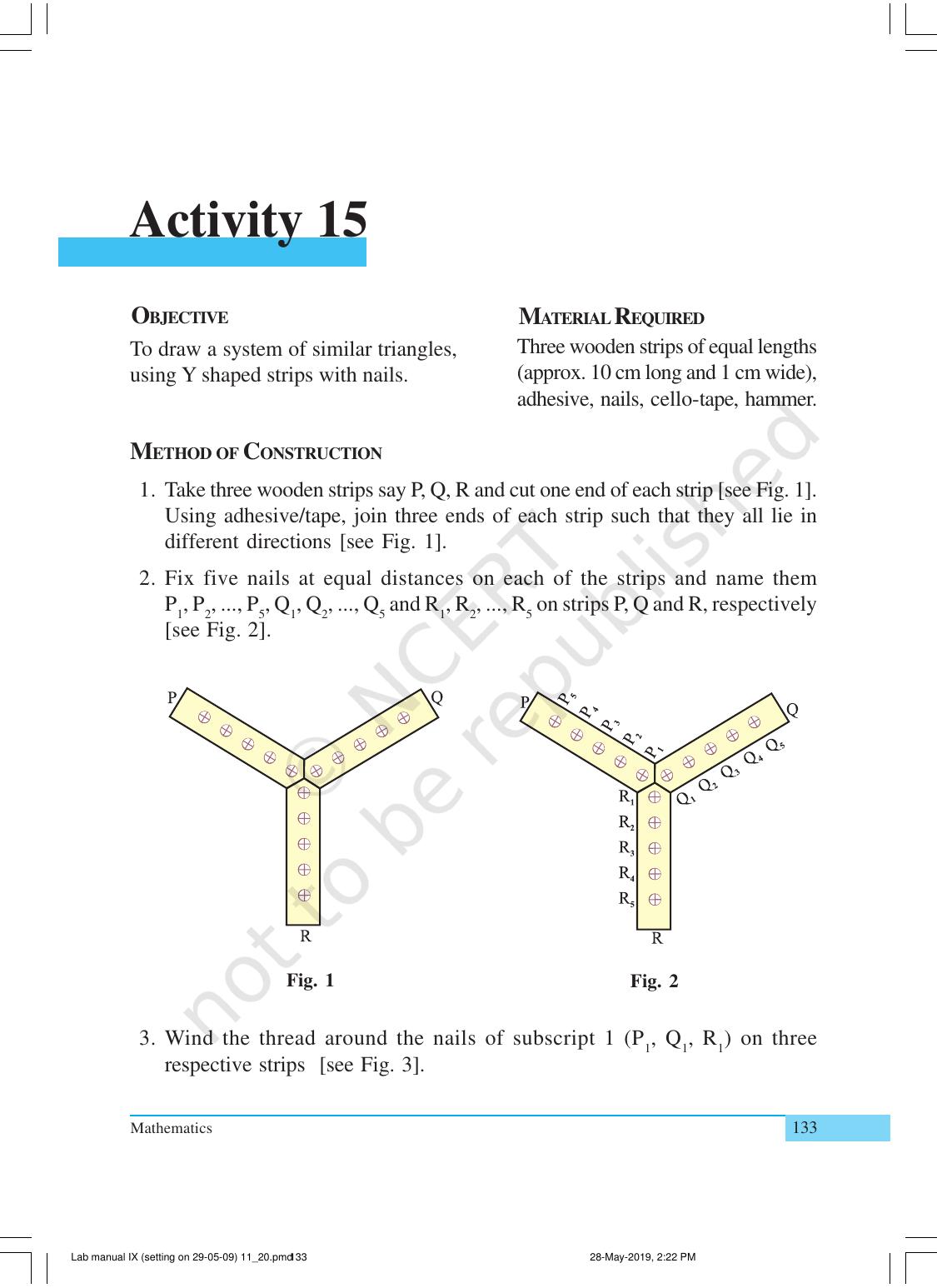 NCERT Laboratory Manuals for Class X Mathematics - Activities for Class X (11 to 20) - Page 15