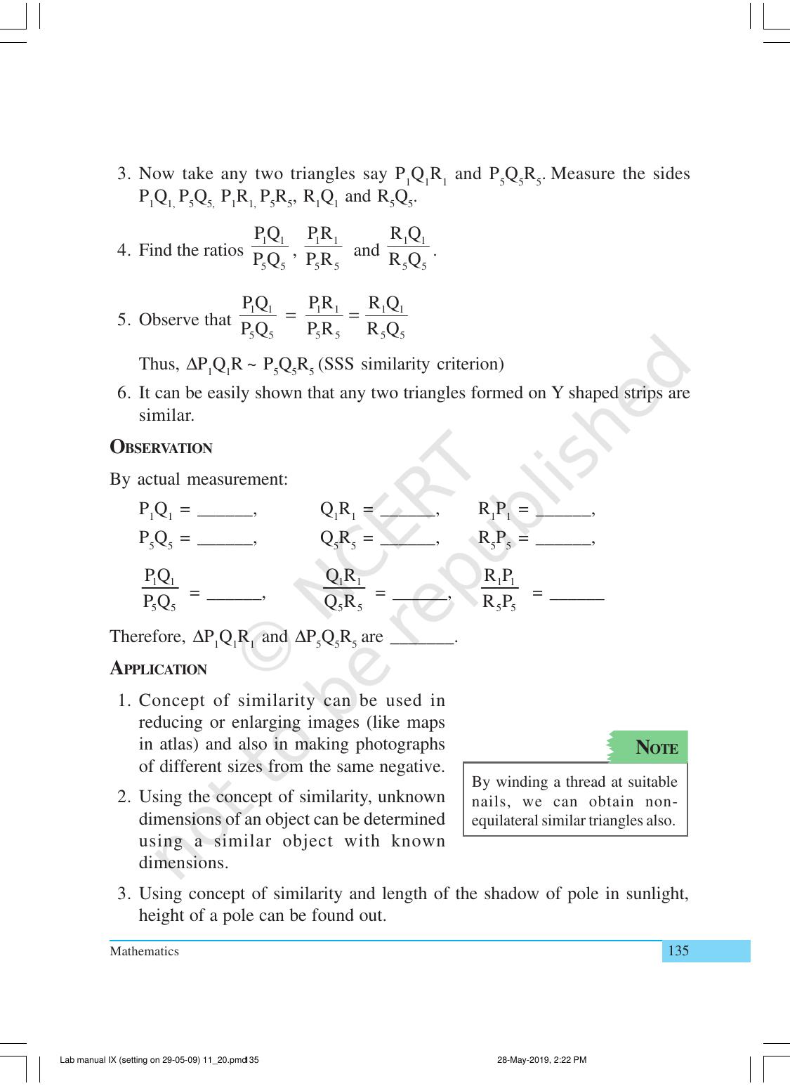 NCERT Laboratory Manuals for Class X Mathematics - Activities for Class X (11 to 20) - Page 17