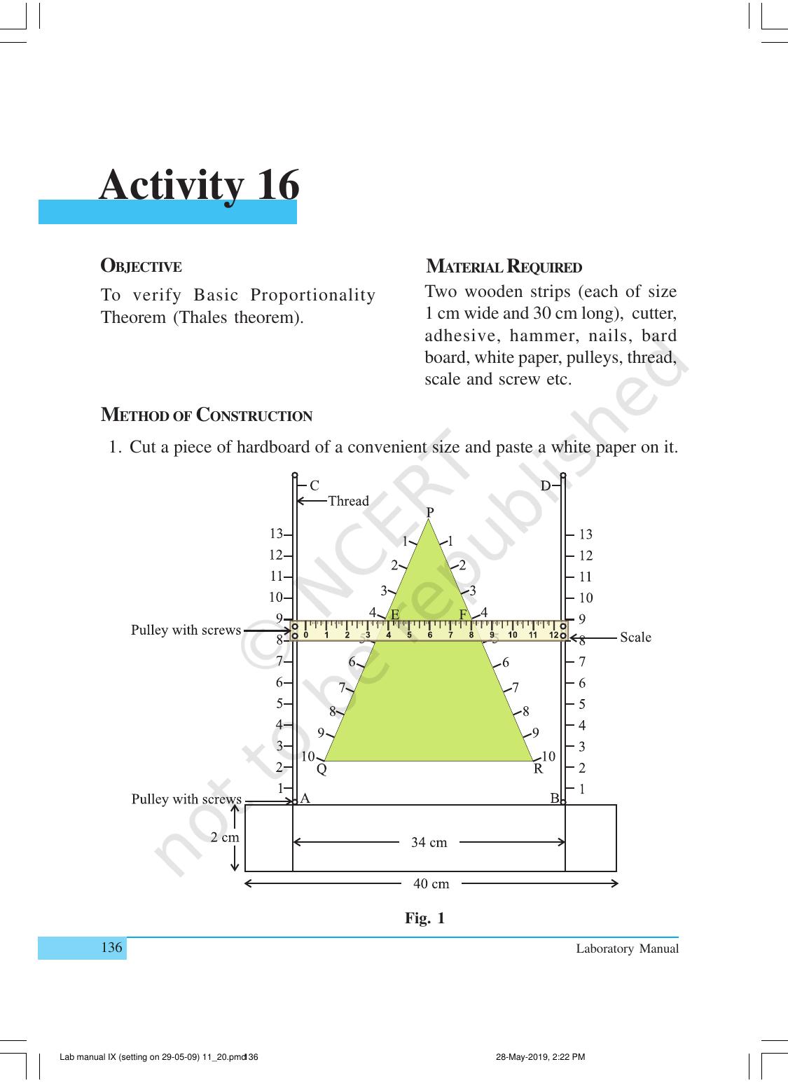 NCERT Laboratory Manuals for Class X Mathematics - Activities for Class X (11 to 20) - Page 18