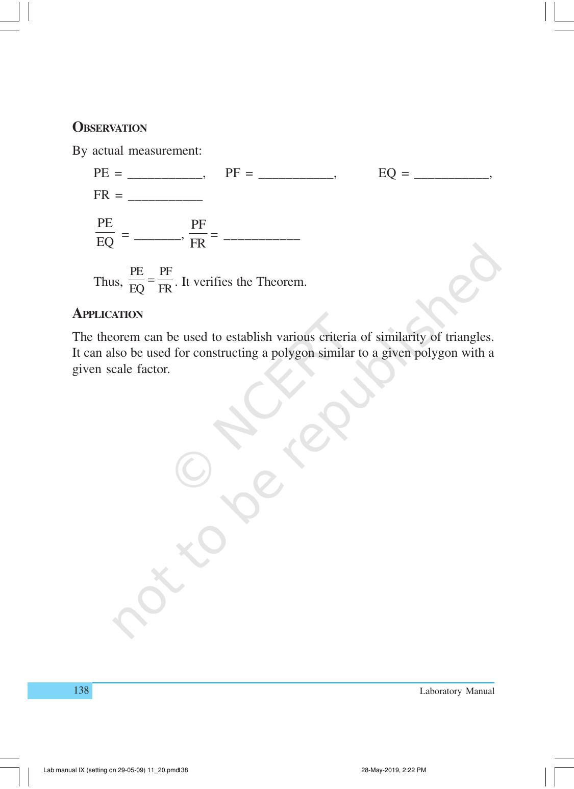 NCERT Laboratory Manuals for Class X Mathematics - Activities for Class X (11 to 20) - Page 20
