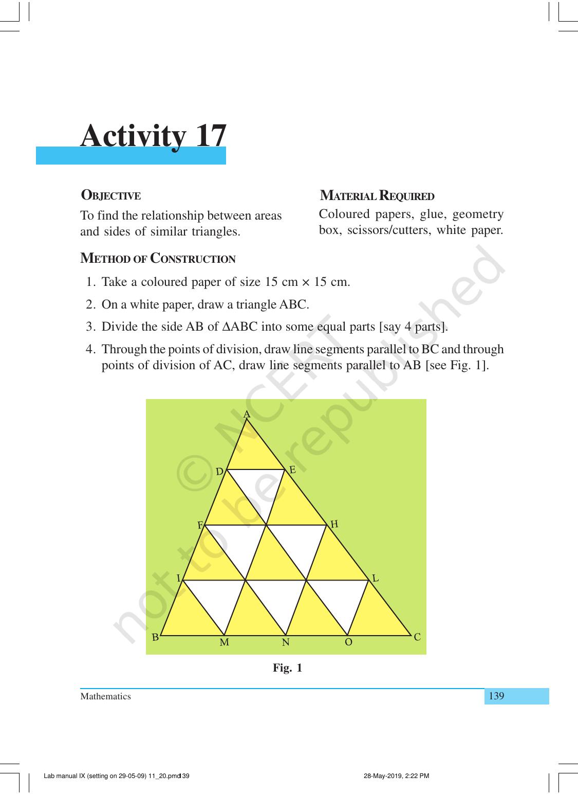 NCERT Laboratory Manuals for Class X Mathematics - Activities for Class X (11 to 20) - Page 21