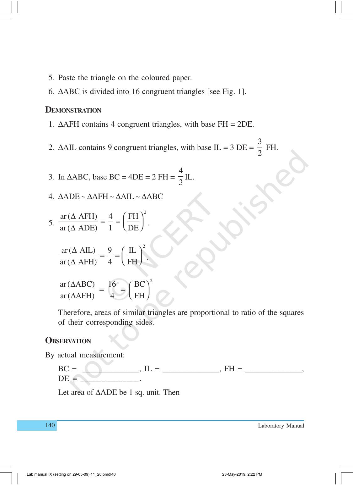 NCERT Laboratory Manuals for Class X Mathematics - Activities for Class X (11 to 20) - Page 22